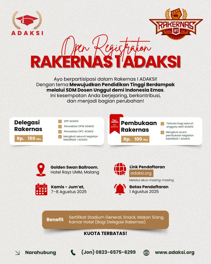 🚀 DAFTAR SEKARANG! Rakernas 1 ADAKSI 🌟