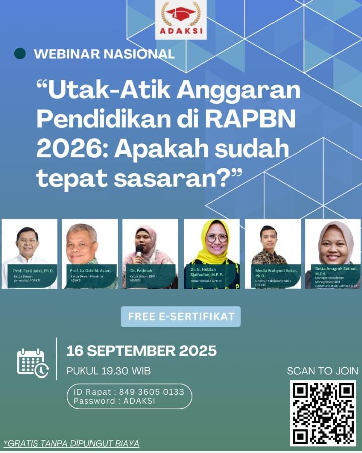 Utak-Atik Anggaran Pendidikan di RAPBN 2026: Apakah Sudah Tepat Sasaran?