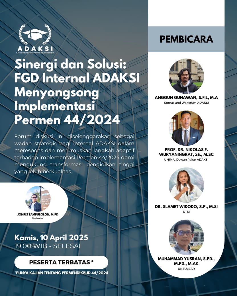🎓 Sinergi dan Solusi: FGD Internal ADAKSI Menyongsong Implementasi Permen 44/2024
